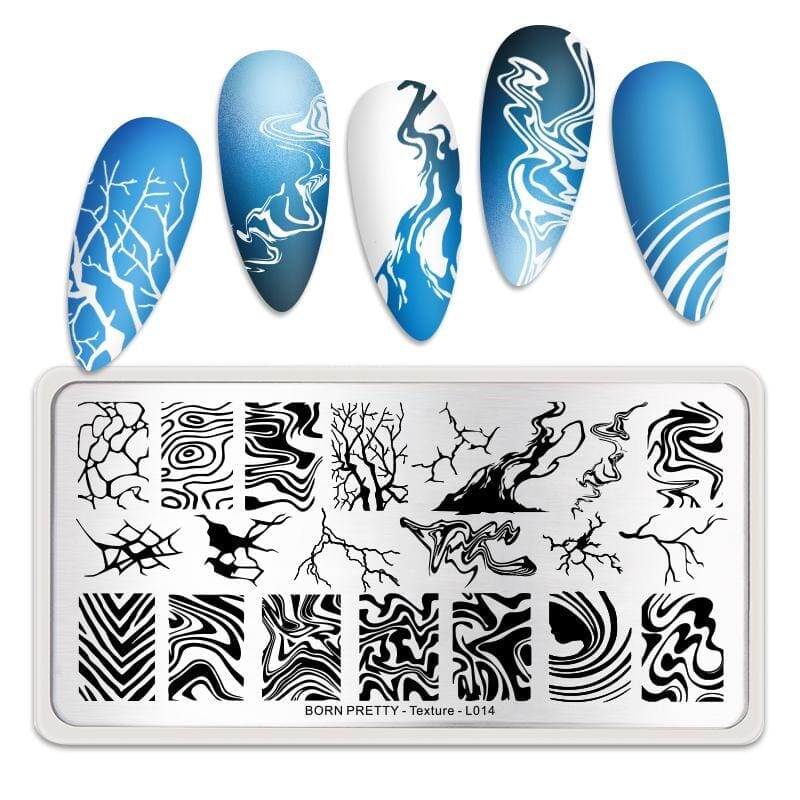 Rectangle Nail Stamping Plates Stamping Nail BORN PRETTY 