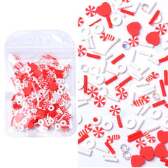 Red White Christmas Nail Decoration #04 Nail Art No Brand 