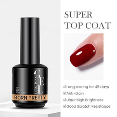 Base Gel Top Coat 15ml Gel Nail Polish BORN PRETTY Super Top Coat 