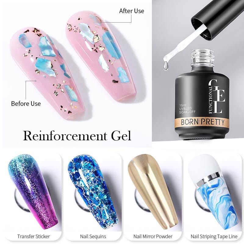 Base Gel Top Coat 15ml Gel Nail Polish BORN PRETTY 