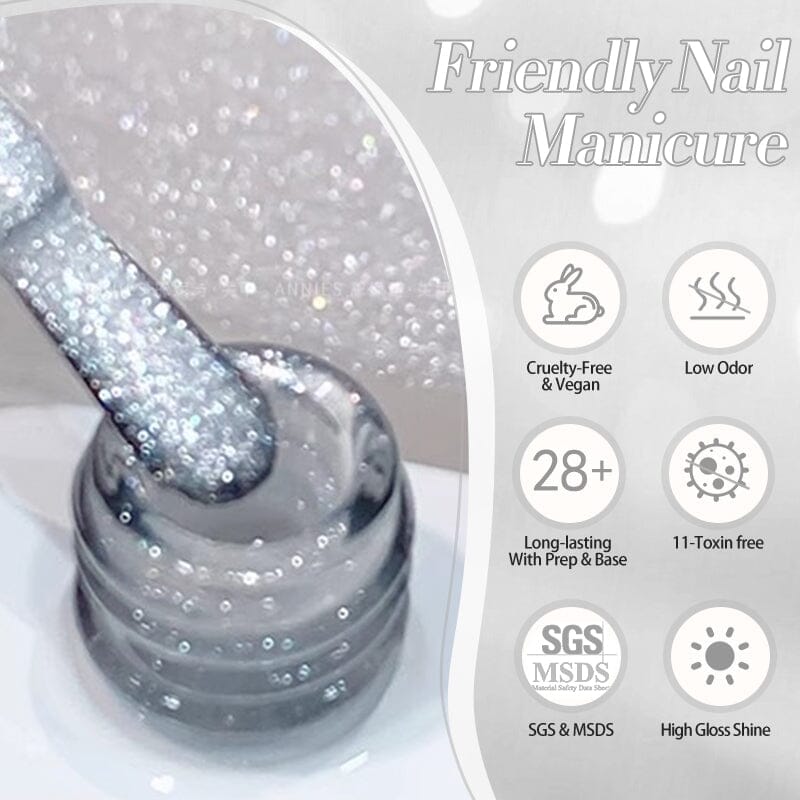 Silver Glitter Gel Polish CG105 10ml Gel Nail Polish BORN PRETTY 