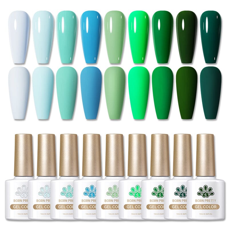 Green Blue Series Color Gel Polish 10ml Gel Nail Polish BORN PRETTY 