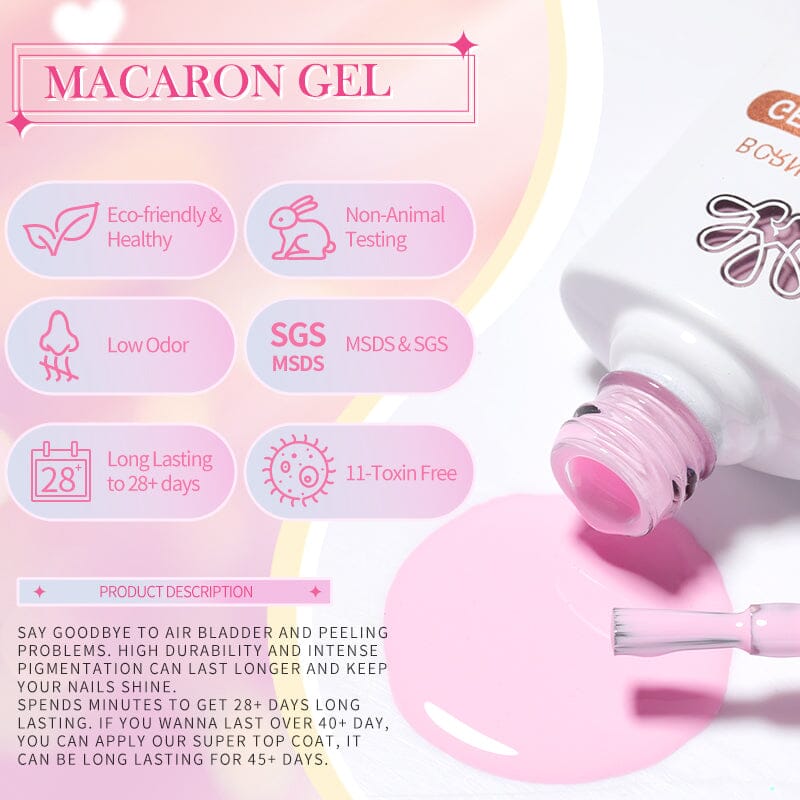 Macaron Colors Gel Polish 10ml Gel Nail Polish BORN PRETTY 