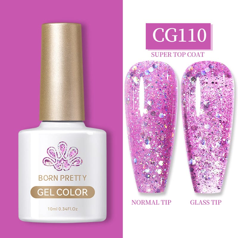 Purple Sequins Glitter Gel Polish CG110 10ml Gel Nail Polish BORN PRETTY 
