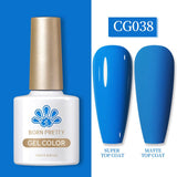Blue Color Gel Polish CG038 10ml Gel Nail Polish BORN PRETTY 