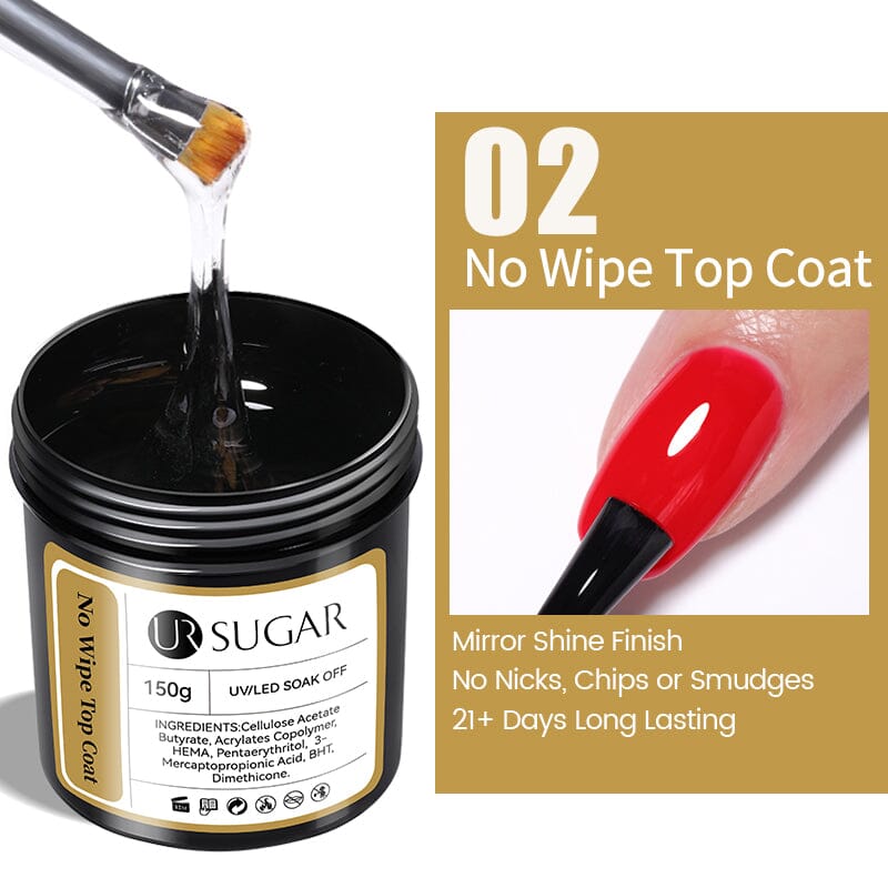 Base Top Coat Function Gel 150g Base & Top Coat UR SUGAR No Wipe Top Coat 