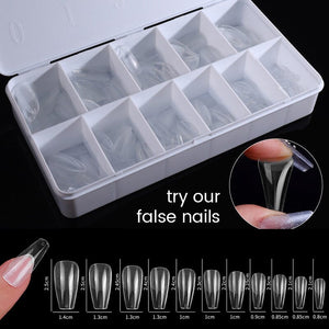 550pcs Medium Square Soft Gel Tips Nail Tips BP PRO 