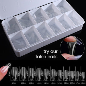 550pcs Medium Square Soft Gel Tips Nail Tips BP PRO 