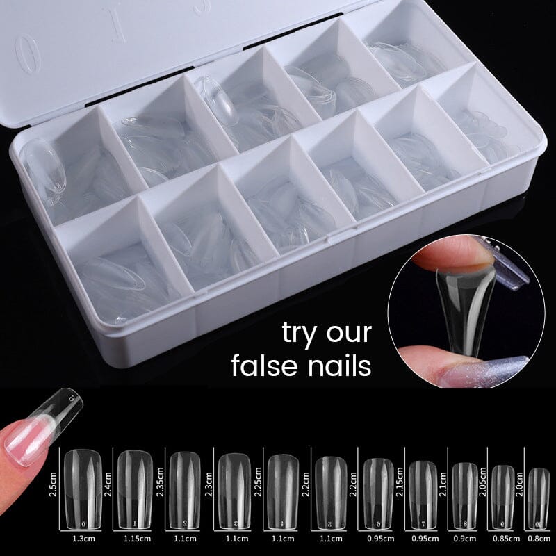 550pcs Medium Square Soft Gel Tips Nail Tips BP PRO 