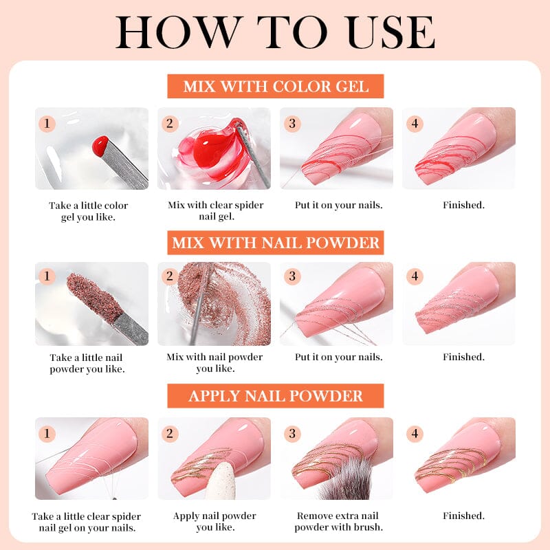 Spider Nail Gel Clear 15ml Gel Nail Polish BORN PRETTY 