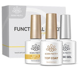 3pcs Base Top Coat Set 10ml Gel Nail Polish BORN PRETTY 