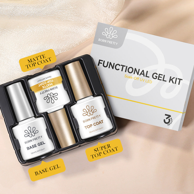 3pcs Base Top Coat Set 10ml