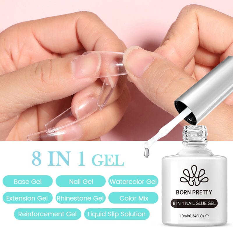 8 in 1 Nail Glue Gel 10ml Gel Nail Polish BORN PRETTY 