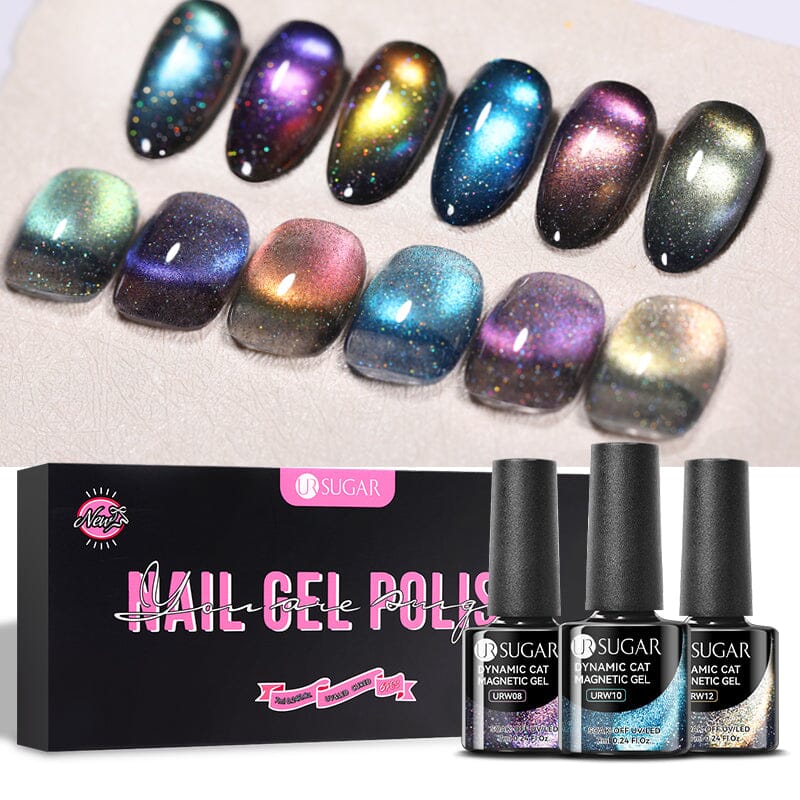 6 Colors Cat Magnetic Gel Set #34 7ml Gel Nail Polish UR SUGAR 
