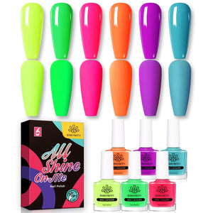 6 Colors Neon Collection Nail Polish Set 10ml Nail Polish BORN PRETTY 