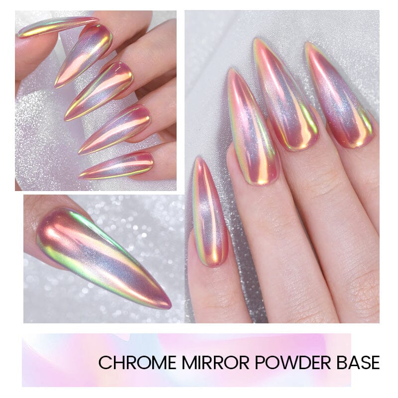 Chrome Mirror Powder Base Gel 10ml Gel Nail Polish BORN PRETTY 