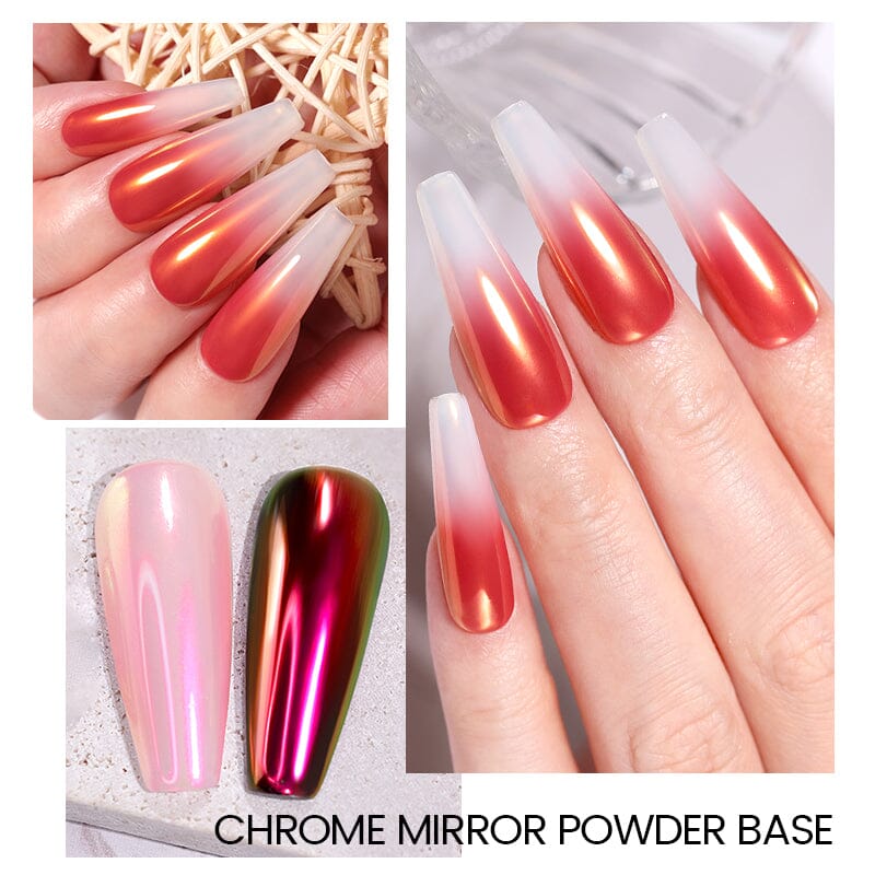 Chrome Mirror Powder Base Gel 10ml Gel Nail Polish BORN PRETTY 