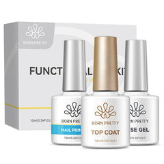 3pcs Gel Set Base Top Primer 10ml Base & Top Coat BORN PRETTY 