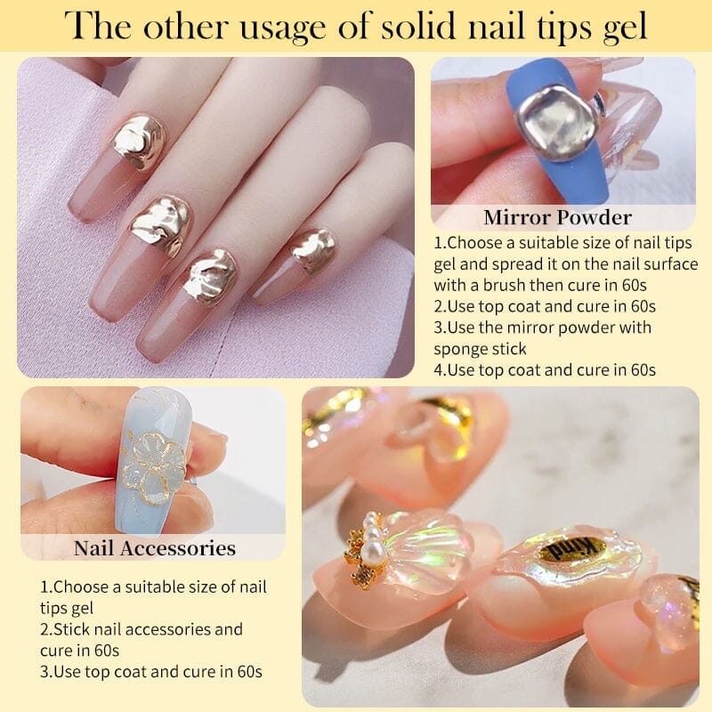 [US ONLY] Clear Nail Tips Gel 30ml Gel Nail Polish BORN PRETTY 