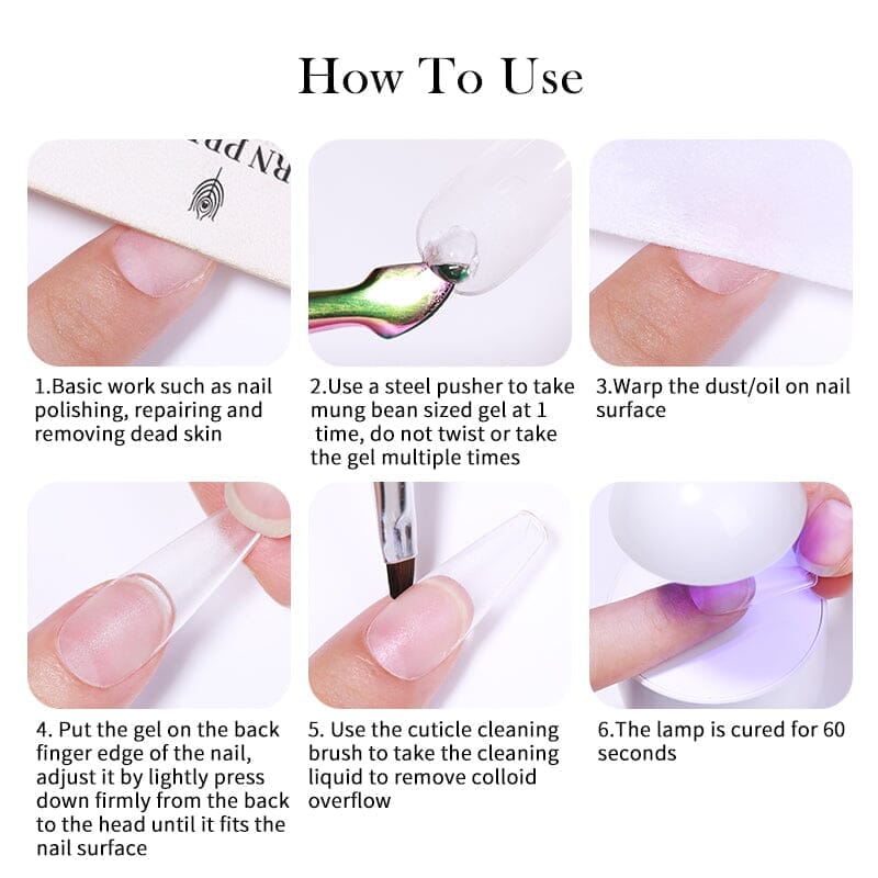 [US ONLY] Clear Nail Tips Gel 30ml Gel Nail Polish BORN PRETTY 