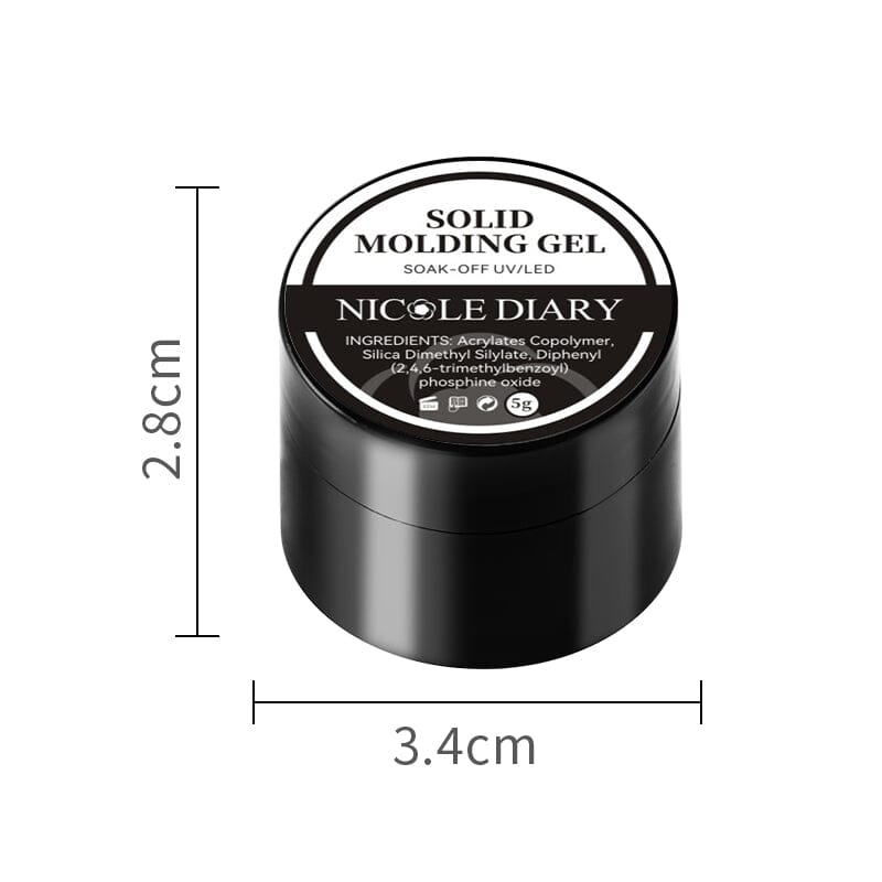 Semi-Solid Chrome Molding Gel 5g Gel Nail Polish NICOLE DIARY 