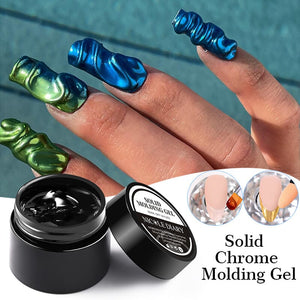 Semi-Solid Chrome Molding Gel 5g Gel Nail Polish NICOLE DIARY 