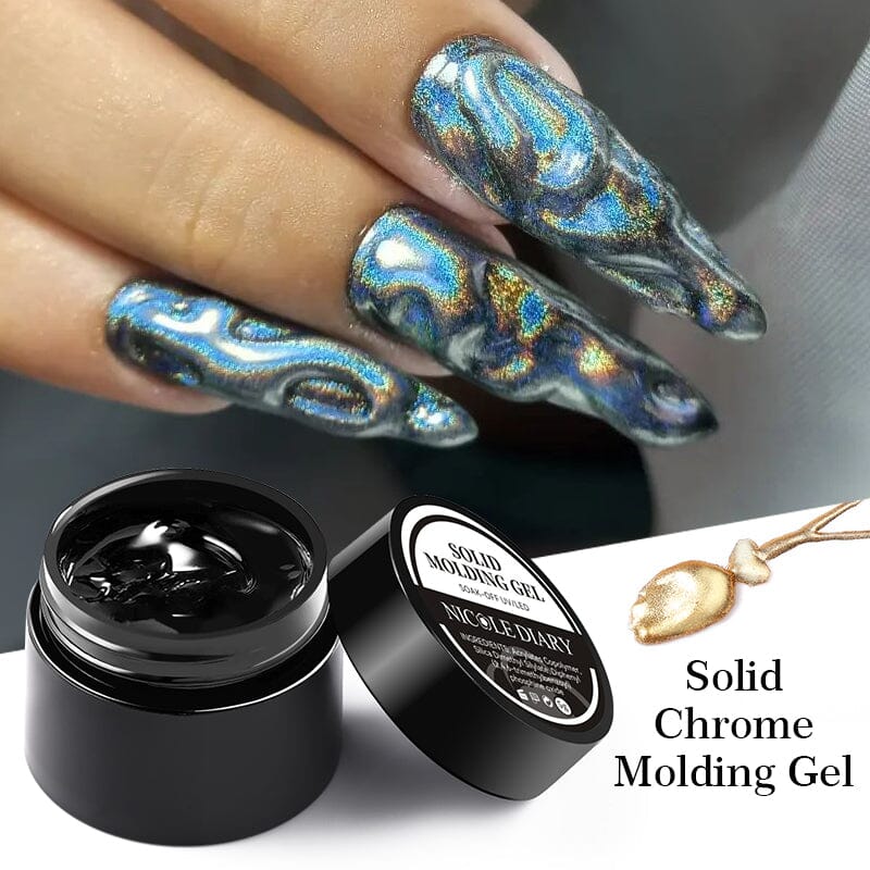 Semi-Solid Chrome Molding Gel 5g Gel Nail Polish NICOLE DIARY 