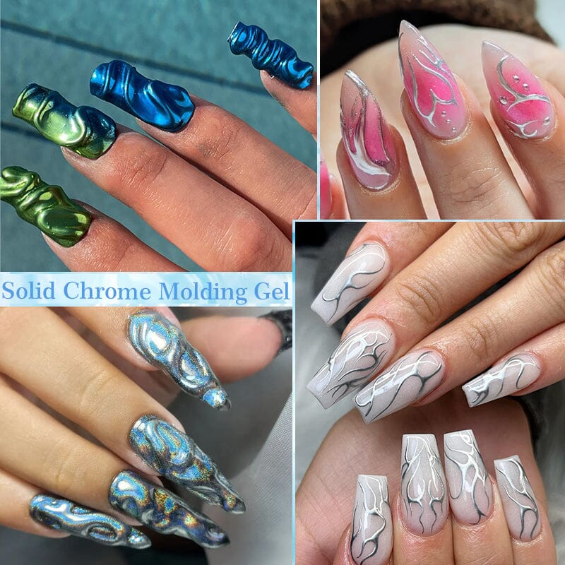 Semi-Solid Chrome Molding Gel 5g Gel Nail Polish NICOLE DIARY 