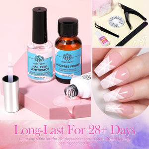 [US ONLY] Acrylic Nail Kit 3 Colors White Pink Clear 30g Nail Powder BORN PRETTY 