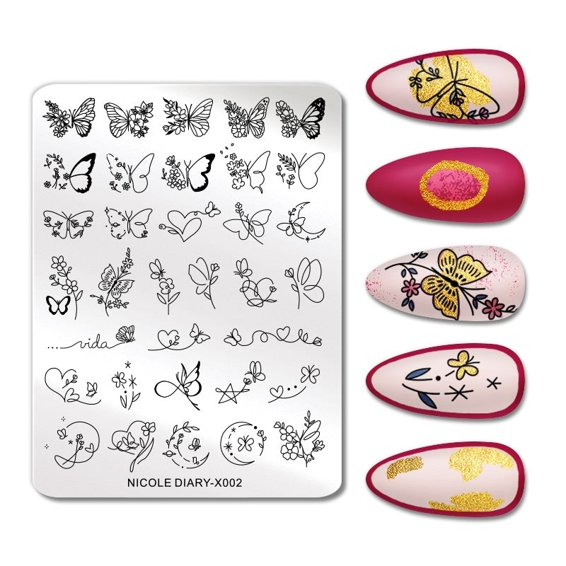 Stamping Plate NICOLE DIARY-X002