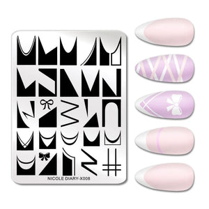 Rectangle Nail Stamping Plates Stamping Nail BORN PRETTY 