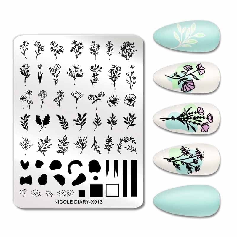 Rectangle Nail Stamping Plates Stamping Nail BORN PRETTY 