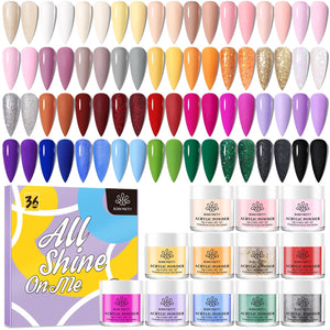 36 Colors Acrylic Nail Powder Set 10g Nail Powder BORN PRETTY 
