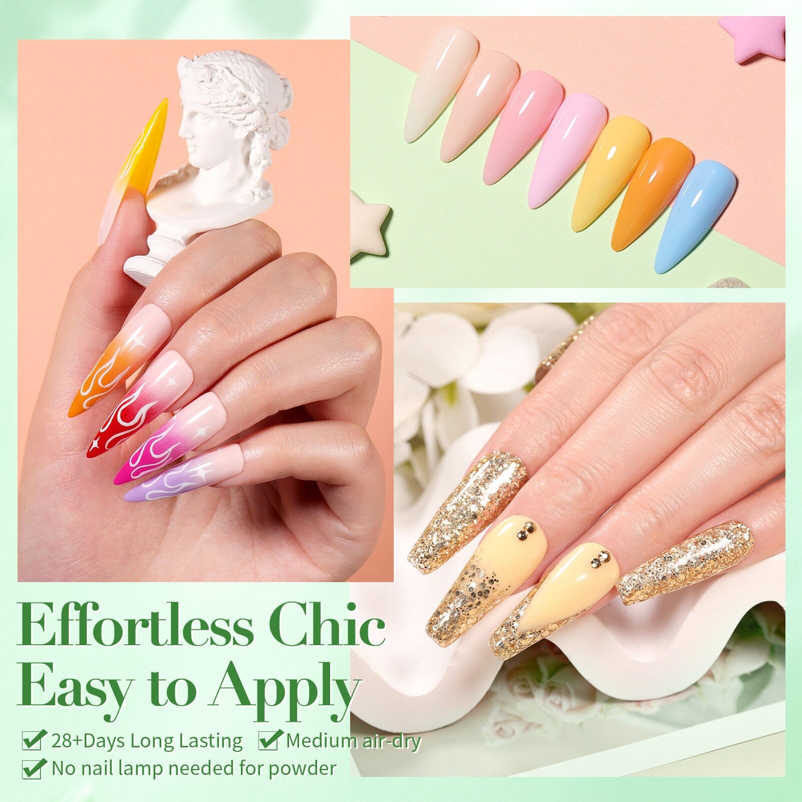 36 Colors Acrylic Nail Powder Set 10g Nail Powder BORN PRETTY 