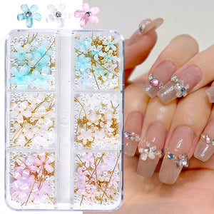 6 Grids Flowers 3D Nail Decoration Nail Decoration BORN PRETTY 