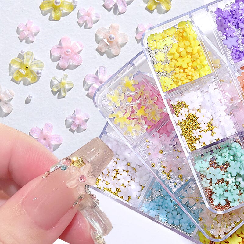 6 Grids Flowers 3D Nail Decoration Nail Decoration BORN PRETTY 