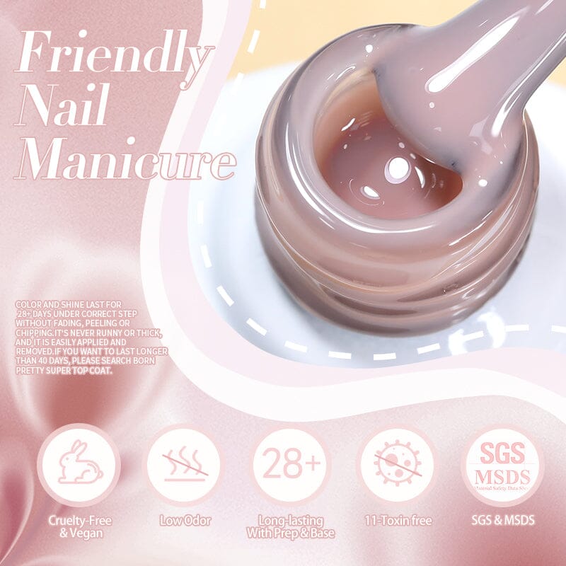 Jelly Nude Gel JN14 10ml Gel Nail Polish BORN PRETTY 