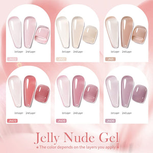 Jelly Nude Gel Polish 10ml (JN01-JN50) Gel Nail Polish BORN PRETTY 