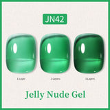 Green Blue Jelly Nude Gel 10ml Gel Nail Polish BORN PRETTY JN42 