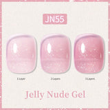 Glitter Nude Pink Jelly Nude Gel 10ml (JN51-JN74) Gel Nail Polish BORN PRETTY JN55 