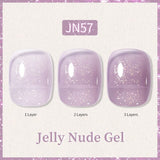 Glitter Nude Pink Jelly Nude Gel 10ml (JN51-JN74) Gel Nail Polish BORN PRETTY JN57 