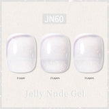 Glitter Nude Pink Jelly Nude Gel 10ml (JN51-JN74) Gel Nail Polish BORN PRETTY JN60 