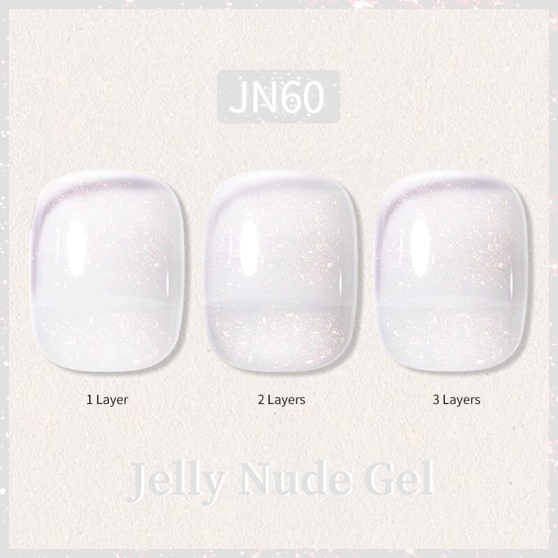 Glitter Nude Pink Jelly Nude Gel 10ml (JN51-JN74) Gel Nail Polish BORN PRETTY JN60 