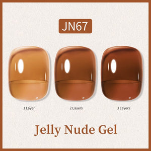 Glitter Nude Pink Jelly Nude Gel 10ml (JN51-JN74) Gel Nail Polish BORN PRETTY JN67 