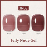 Glitter Nude Pink Jelly Nude Gel 10ml (JN51-JN74) Gel Nail Polish BORN PRETTY JN68 