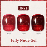 Glitter Nude Pink Jelly Nude Gel 10ml (JN51-JN74) Gel Nail Polish BORN PRETTY JN71 