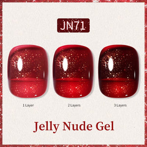 Glitter Nude Pink Jelly Nude Gel 10ml (JN51-JN74) Gel Nail Polish BORN PRETTY JN71 