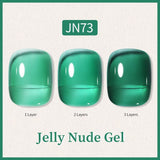 Glitter Nude Pink Jelly Nude Gel 10ml (JN51-JN74) Gel Nail Polish BORN PRETTY JN73 
