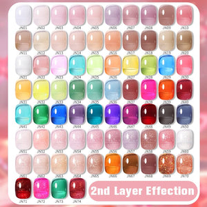 Jelly Nude Gel Polish 10ml (JN01-JN50) Gel Nail Polish BORN PRETTY 50 Colors 