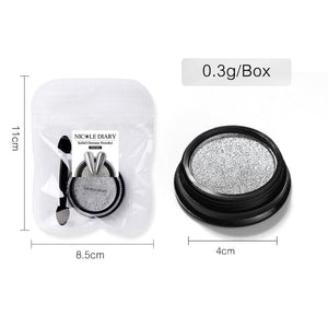 Metallic Mirror Effect Solid Chrome Nail Powder Nail Powder NICOLE DIARY 